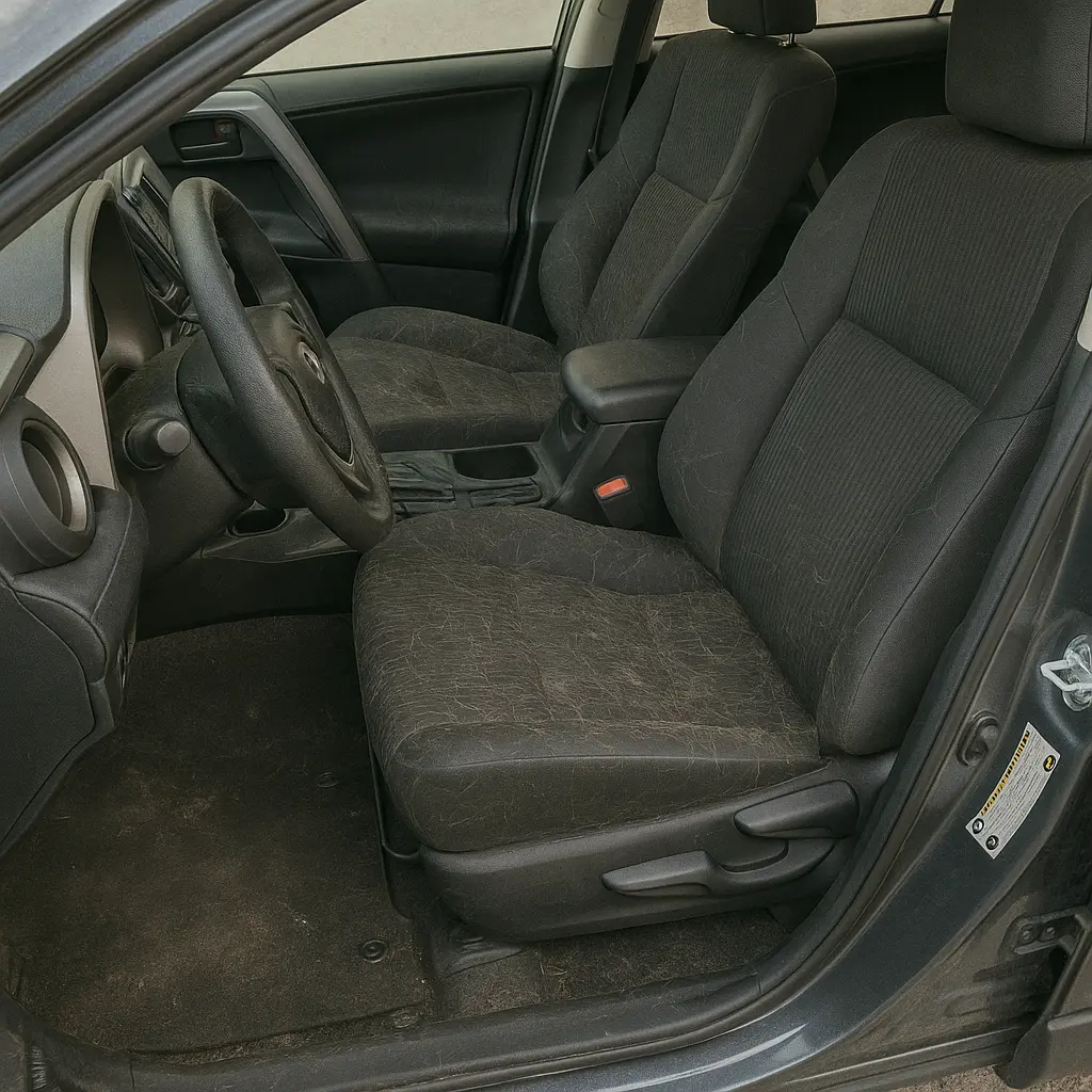 2018 Toyota RAV4 interior after pet hair removal