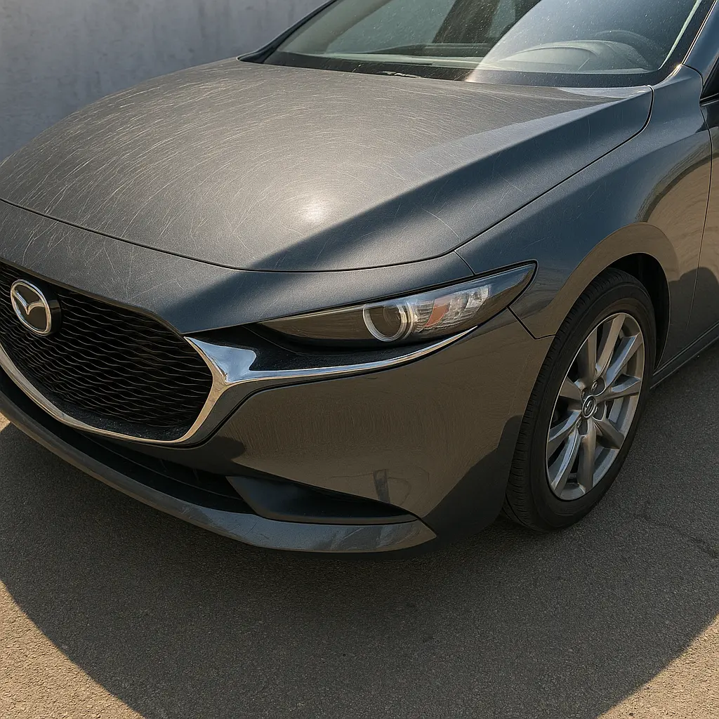 2022 Mazda 3 after ceramic coating with mirror finish